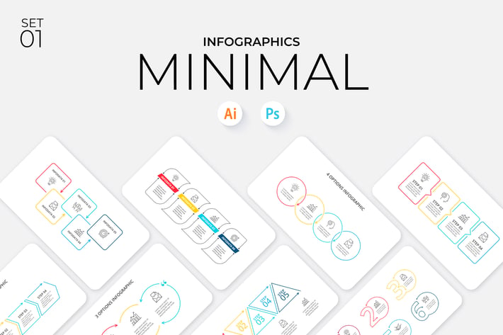 Minimal Infographics Set 01