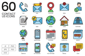 60 Contact Us Icons