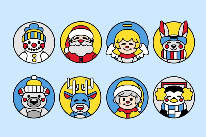 Christmas Avatars Clipart