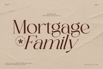 Mortgage Family Elegant Serif Font Text