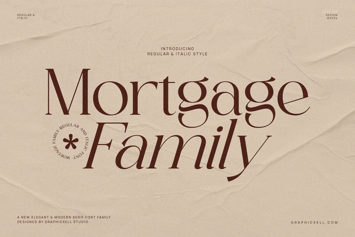 Mortgage Family Elegant Serif Font Text