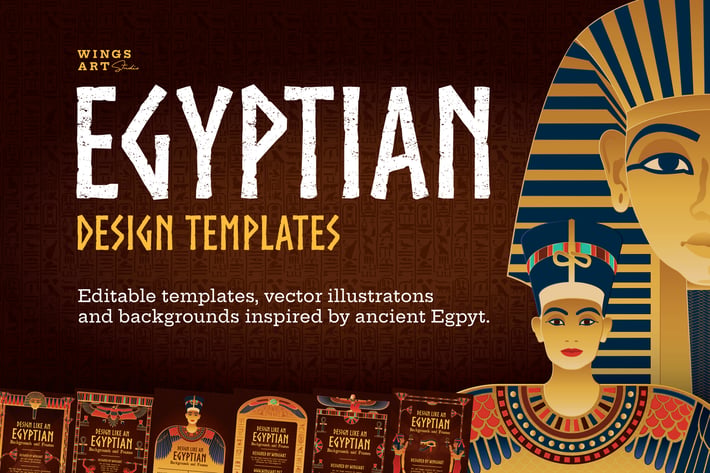 Egyptian Illustrations and Poster Templates