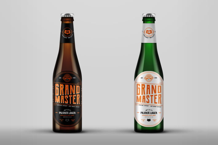 Lager Beer Bottle Mock-Up