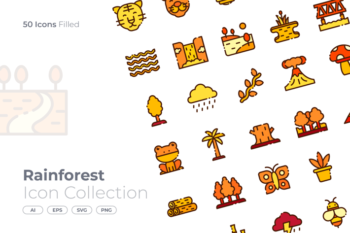 Rain Forest Filled Icon