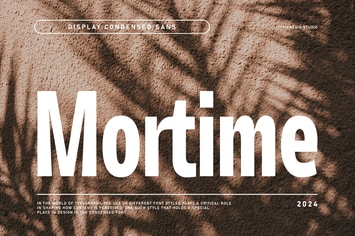Mortime - Modern Condensed Sans Serif Display Font
