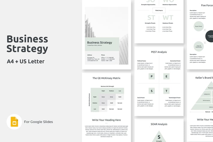 Business Strategy Vertical Google Slides Template