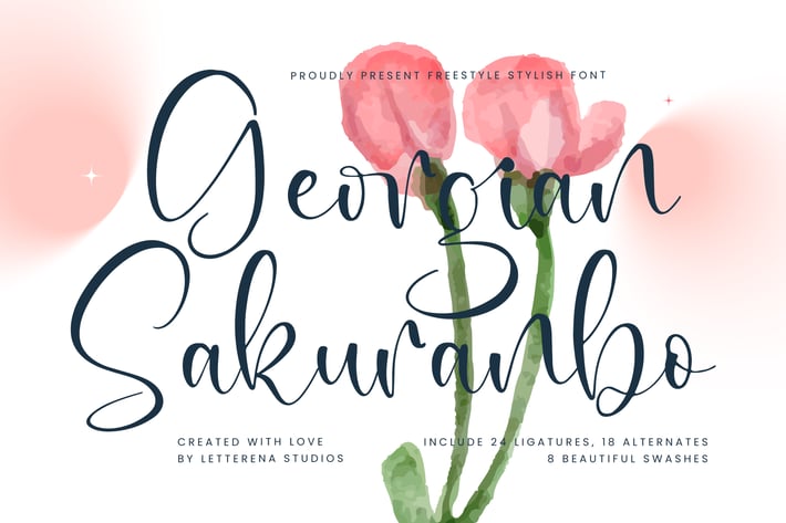 Georgian Sakuranbo Freestyle Stylish Font