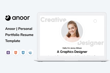 Anoor | Personal Portfolio Resume Template