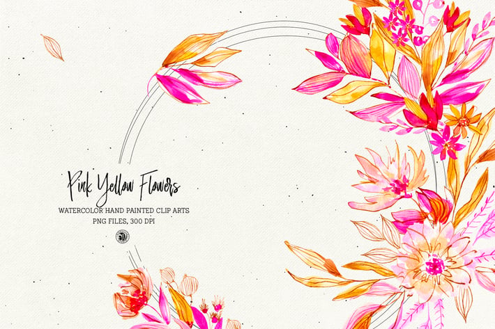 Pink Yellow Flowers