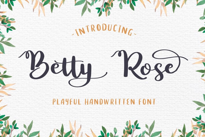 Betty Rose - Handwritten Font