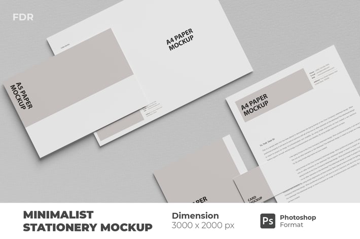 Minimalist Stationery Mockup V.2