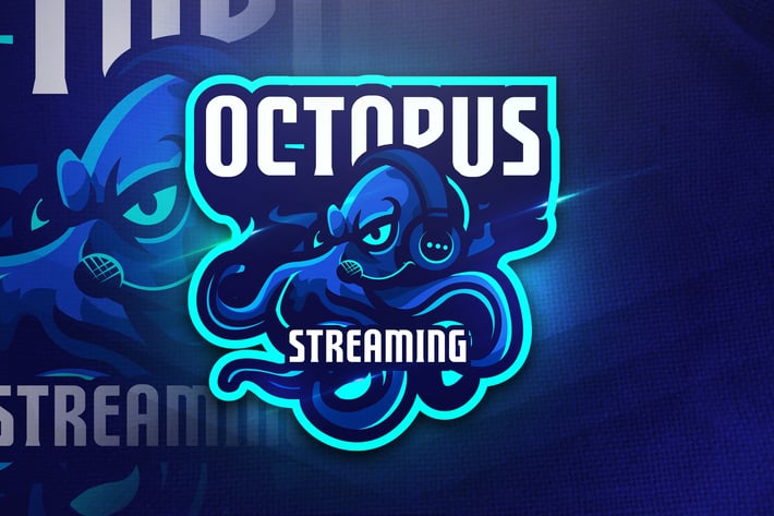 Octopus Streaming - Mascot & Esport Logo
