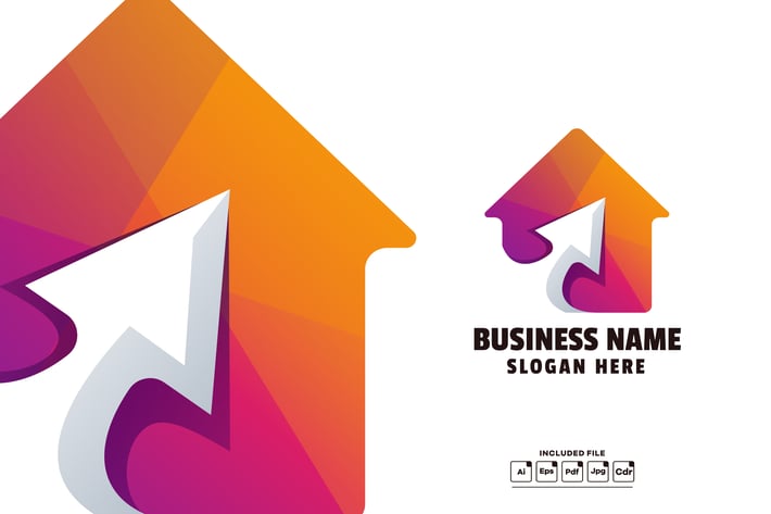 House Gradient Logo Design