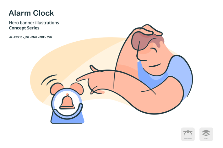 Alarm Clock Vector Illustration