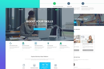 Bromine - Online Learning Platform PSD template