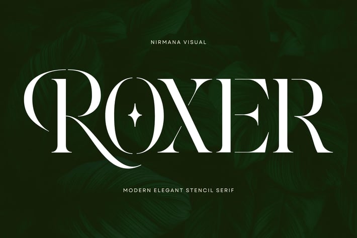Roxer Stencil - Modern Luxury Font