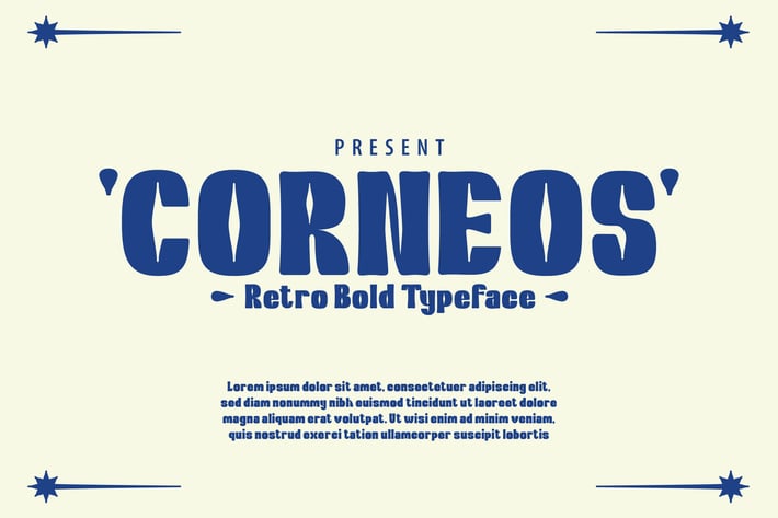 Corneos - Display Retro Typeface