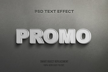 White concrete text effect