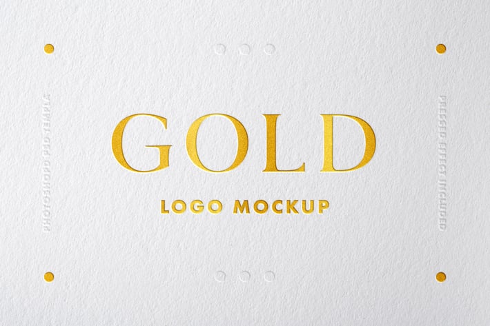 Gold Foil Logo Mockup