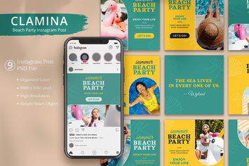 Clamina - Beach Party Instagram Post