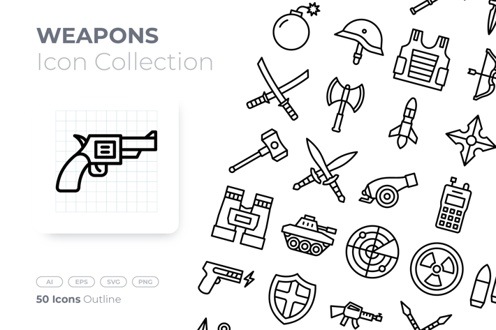 Weapons Outline Icon