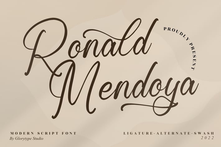 Ronald Mendoya Modern Script Font