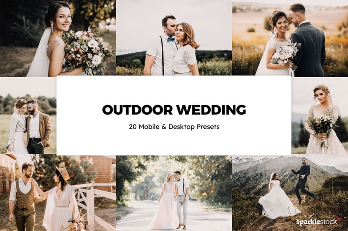 20 Outdoor Wedding Lightroom Presets & LUTs