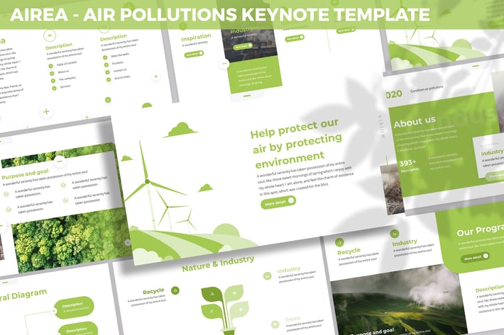 Airea - Air Pollutions Keynote Template