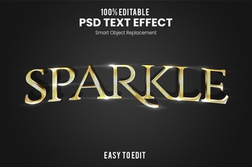 Sparkle - Elegant 3D PSD Text Effect 
