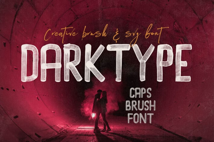 Dark Type Brush & SVG Font
