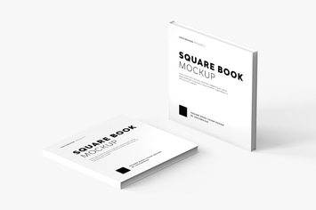 Square Book Mockup