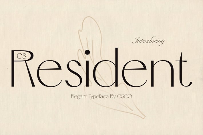 CS Resident – Elegant Font