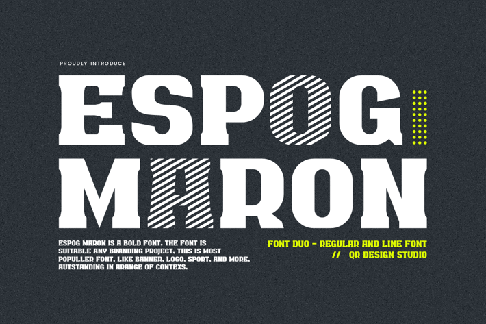 Espog Maron - Slab Serif & Logotype Font