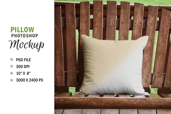 Rustic Country Square Mockup Pillow
