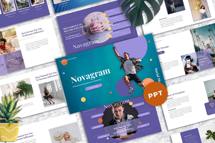 Novagram - Influencer Powerpoint Templates
