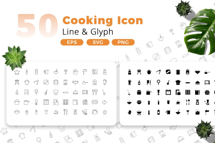 50 Cooking Icon Pack