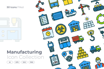 Manufacturing Filled Icon