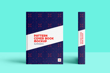 Floral Pattern Cover Book Mockup