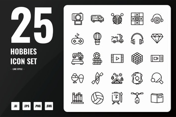 Hobbies Line Icons