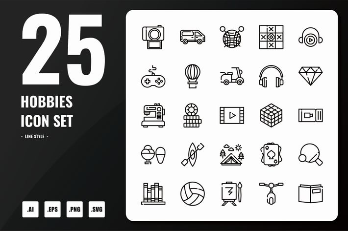 Hobbies Line Icons