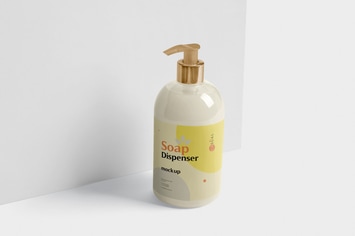 Soap Dispenser Mockup - Round Shape