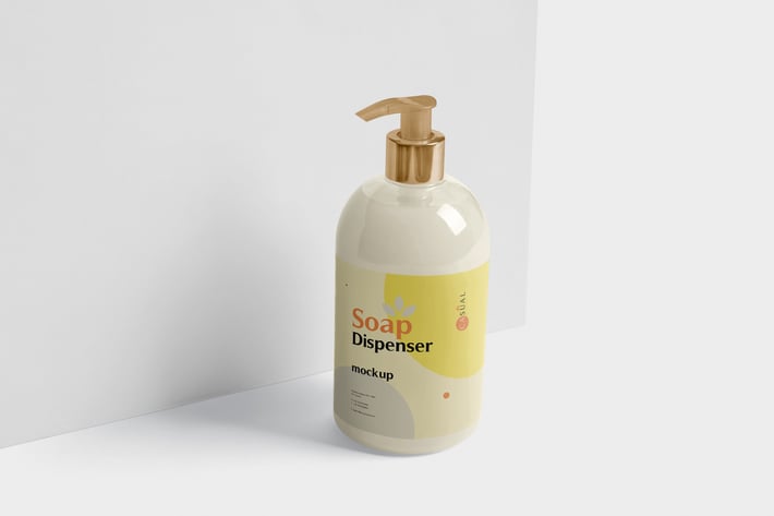 Soap Dispenser Mockup - Round Shape