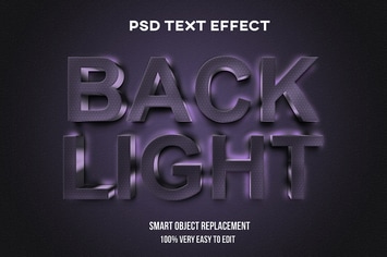 Backlight text effect