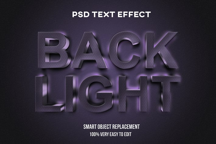 Backlight text effect