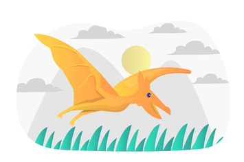 Pterodactyl Flat Illustration