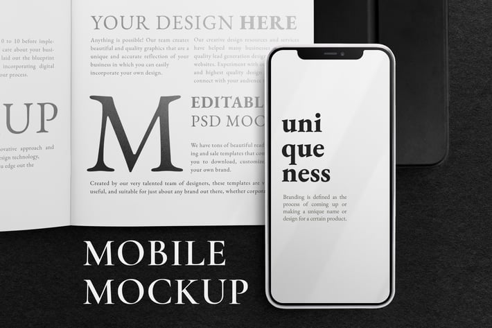 Smartphone and book mockup