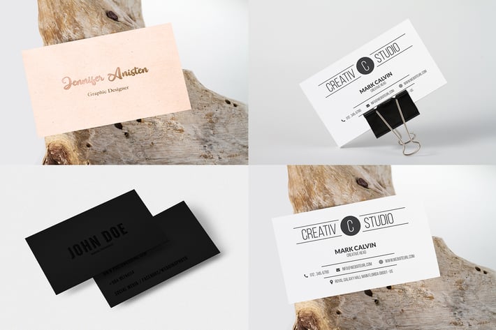 4 Business Card Mock Up Vol 02