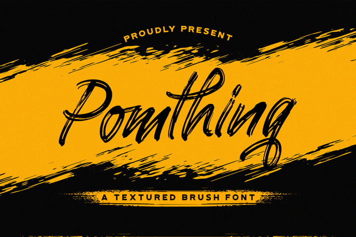 Pomthinq - Brush Script Font