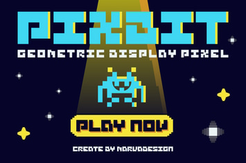 Pixbit - A Geometric Display Pixel Font