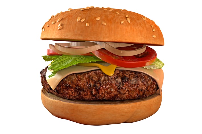Burger Isolated - Hamburger 3D
